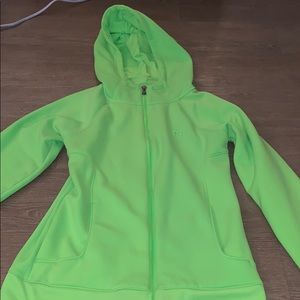 Under Armour neon green zip up